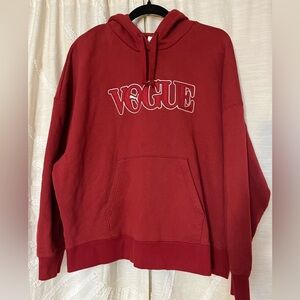Puma x VOGUE Intense Red Pullover Cotton Oversized Hoodie Women’s Large